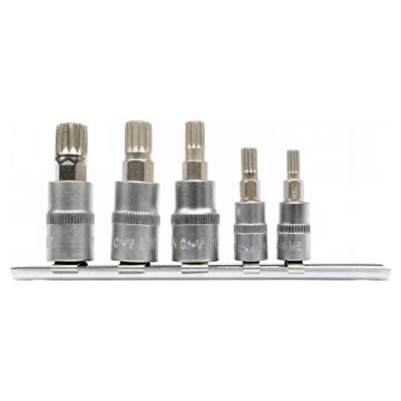 YATO Set de mufe 5 piese Spline 1/4", 3/8" CrV