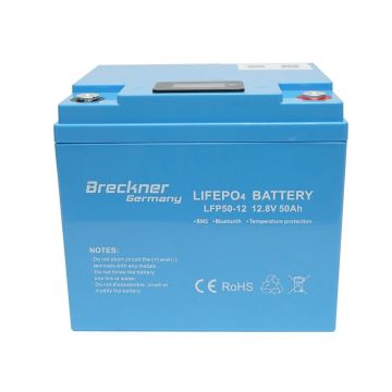 Baterie Li-ion LifePo4 12.8V, 50Ah cu BMS, Bluetooth, LCD display si protectie temperatura , Cod: BK79693, Marca: BRECKNER GERMANY