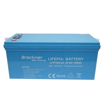 Baterie Li-ion LifePo4 25.6V, 100Ah cu BMS, Bluetooth, LCD display si protectie temperatura , Cod: BK79694, Marca: BRECKNER GERMANY