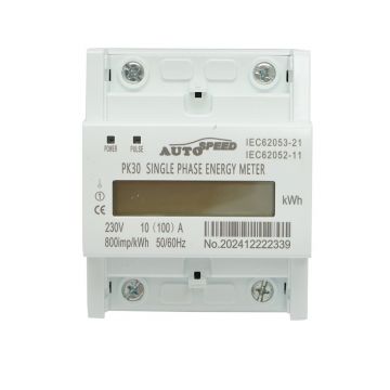 Contor, smart-meter digital monofacial 230 VAC, 100A, sina DIN 4 modul MF0028-02806 , Cod: DISPK30, Marca: AUTOSPEED