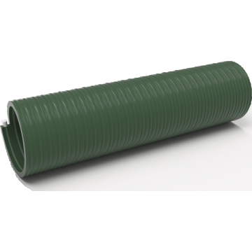 Furtun vidanja super flexibil, 110 mm, PVC moale armat cu spirala rigida din PVC,verde inchis