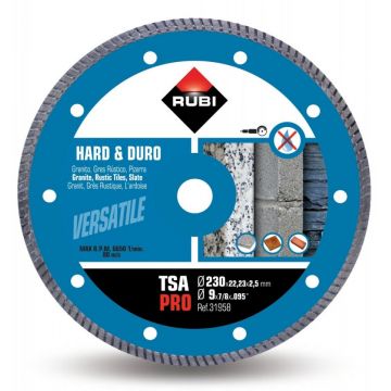 Disc diamantat pt. materiale foarte dure 230mm, TSA 230 Pro - RUBI-31958