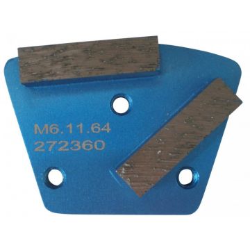 Placa cu segmenti diamantati pt. slefuire pardoseli - segment fin (albastru) # 80 - prindere M6 - DXDH.8506.11.65