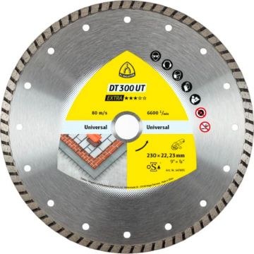 Disc Diamantat pentru beton si ceramica Klingspor DT 300 UT extra, 125 x 22.23 mm