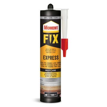 Adeziv pentru suprafete multiple, interior/exterior, Moment Fix Express, crem, 375 gr