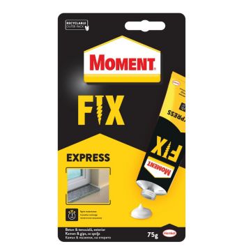 Adeziv pentru suprafete multiple, interior/exterior, Moment Fix Express, crem, 75 gr